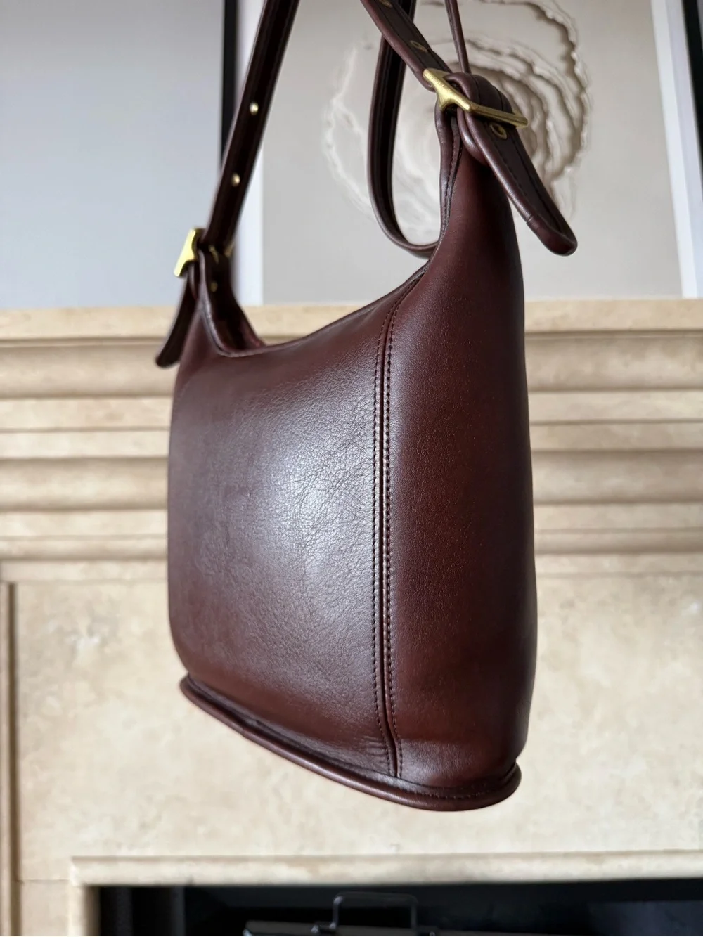 Vintage Coach 9816 Legacy Slim Duffle Mahogany Brown USA Made